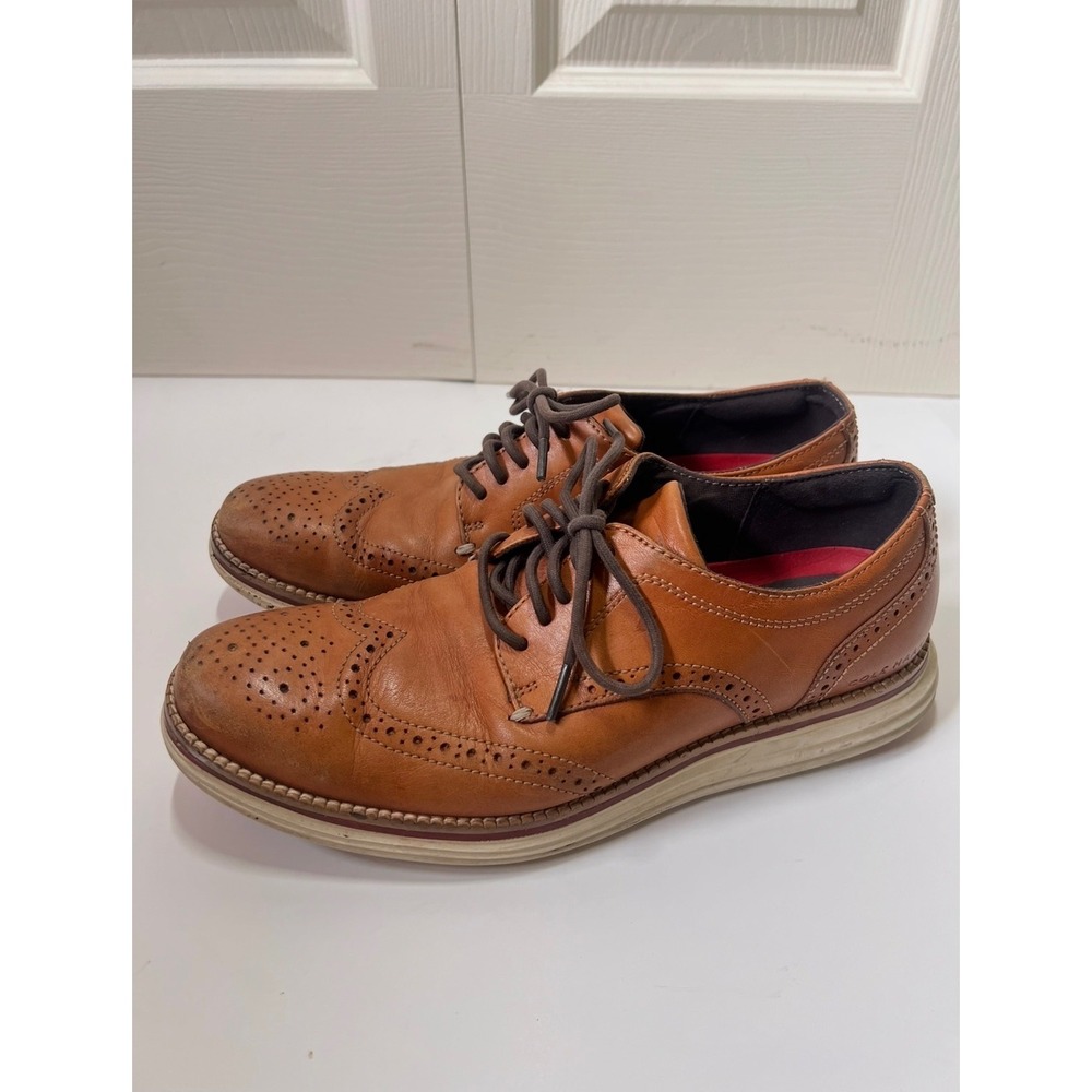 Cole Haan OriginalGrand Wingtip Oxford Mens 8.5 M British Tan Leather C33805
